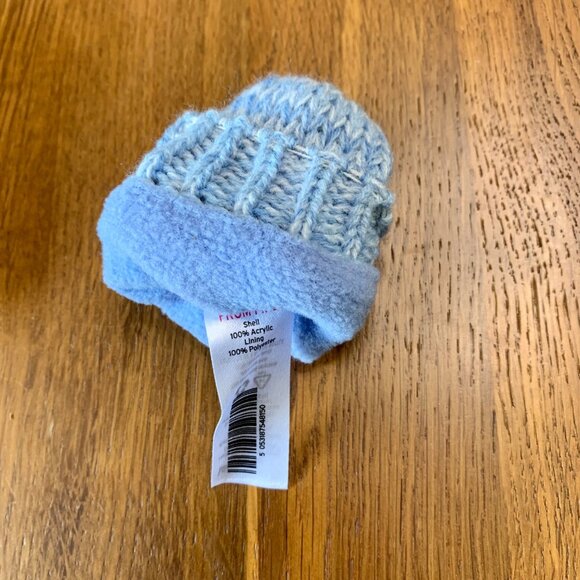 NUTMEG UK Knit Baby Hat & Mittens Set 3-6 Mos Infant Fleece Lined Bundle Purple - Picture 8 of 8